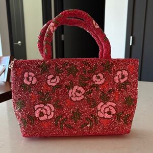 Vintage Floral Beaded Purse